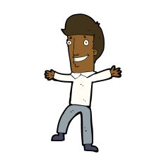 cartoon happy man N390