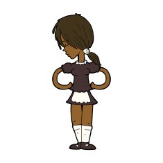 Cartoon Waitress N29
