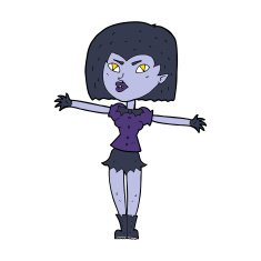 Cartoon Vampire Girl N192