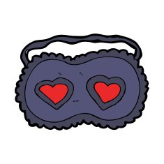 cartoon sleeping mask with love hearts N8