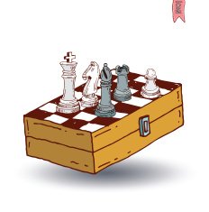 chessboard game hand drawn vector illustration N2
