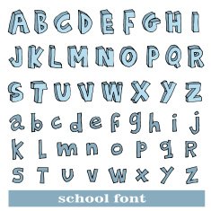 Hand drawn alphabet vector N50