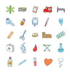 Health and medicine icons N3