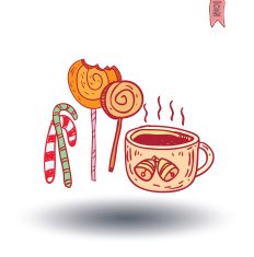 christmas candy vector illustration