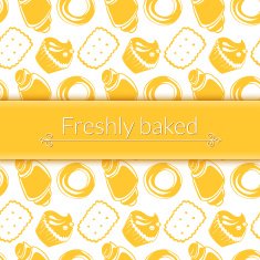 Vector illustration delicious pastries with place for text N5