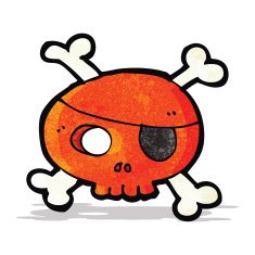 Cartoon Pirate Skull N9