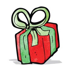 cartoon christmas present N49
