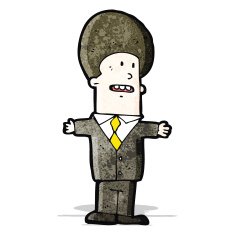 cartoon businessman in suit N6
