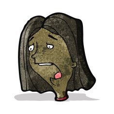 cartoon shocked woman N80