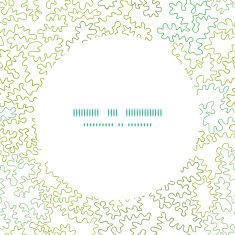 Vector curly doodle shapes circle frame seamless pattern background