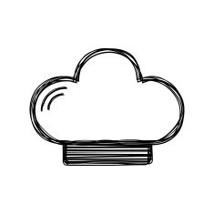 Vector of sketch doodle chef hat icon