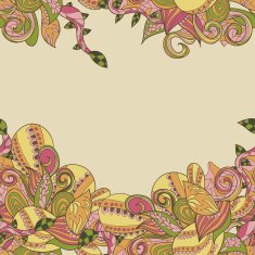 border with abstract hand-drawn pattern N8