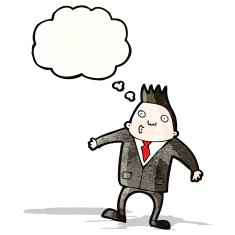 cartoon businessman shrugging shoulders N11