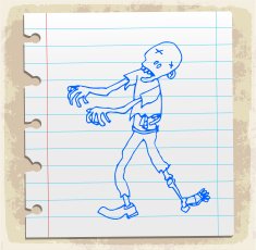 zombi halloween symbol cartoon illustration