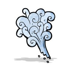 cartoon water splash design element