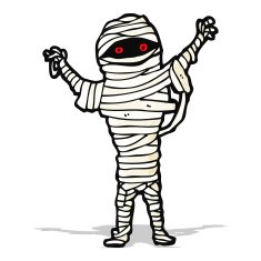 halloween mummy cartoon