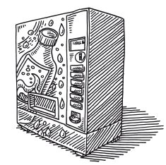 Soda Vending Machine Drawing