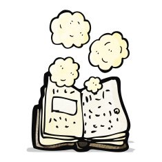 dusty old book cartoon N6