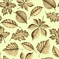 Autumn leaves seamless texture