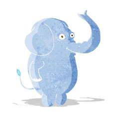 cartoon funny elephant N14