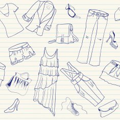 Woman clothing doodles