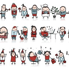 Funny peoples seamless pattern for your design