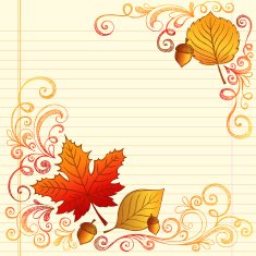 Sketchy Doodles Fall Autumn Leaves and Acorn