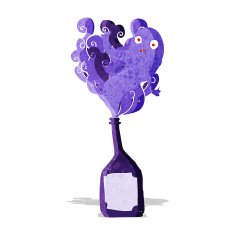 cartoon ghost in bottle N26