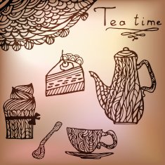 Tea time set card