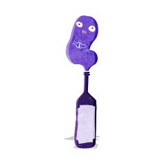 cartoon ghost in bottle N28