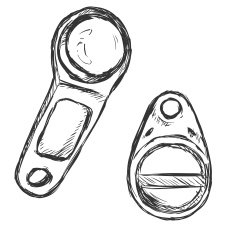 Vector Set of Two Sketch Magnetic Keys