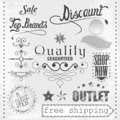 Vintage hand drawn banners N2