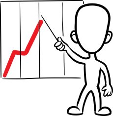 doodle small person - with pointer and chart