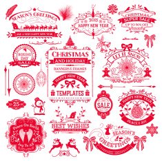 Hand Drawn Christmas Ornaments & Labels