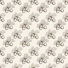 Seamless pattern with acorns Vector background