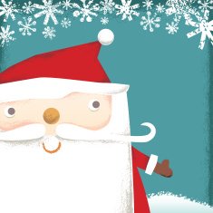 Santa Claus with copy space