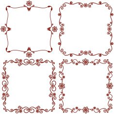 Mehndi Flower Frames