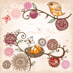 Spring doodle hand-drawn illustration