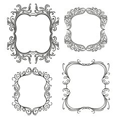 Ornate frames in black and white N2