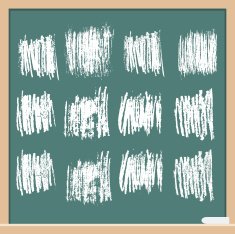 Green Blackboard With Chalk Scribbles