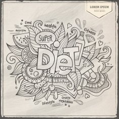 Diet hand lettering N2