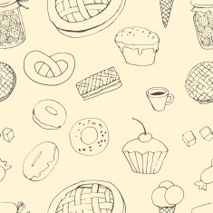 Seamless pattern with sweets N10