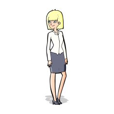 cartoon pretty businesswoman N8