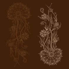 Hand drawn jellyfish Henna Mehendi Tattoo Doodles