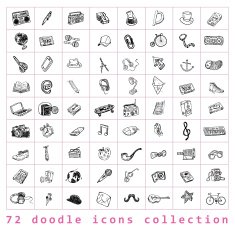 Big doodle set collection icon vector N2