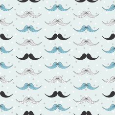 Retro style mustache pattern