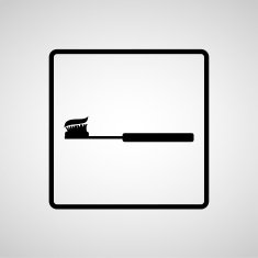 Vector toothbrush with toothpaste icon Illustration EPS10 N7