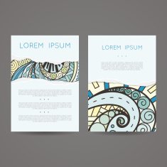 Set of vector design templates Brochures in random colorful style N248