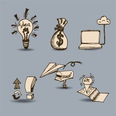 Business set Hand drawn