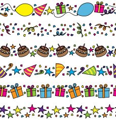 Birthday party borders